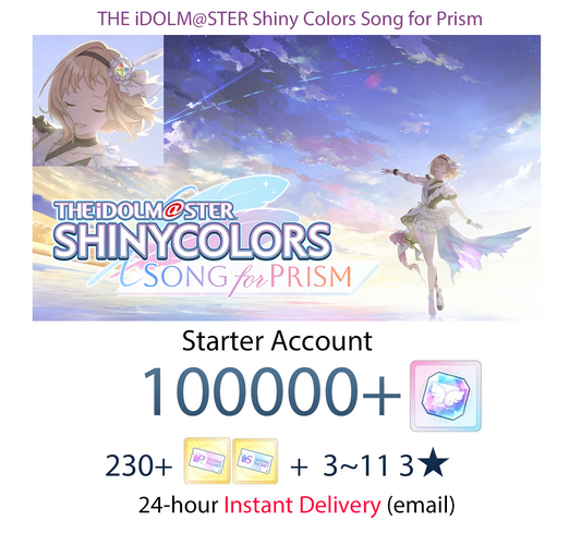 [JP] [INSTANT] 100000+ Gems iDOLM@STER Shiny Colors Song for Prism Idolmaster Shanison Shinymas Starter Account (see options)-Mobile Games Starter