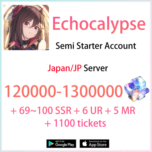 [JP] [INSTANT] 122000 Iridimorphite + 1100 tickets + 69~100 SSR 6UR 5MR | Echocalypse Scarlet Covenant Semi Starter Account (see options)-Mobile Games Starter