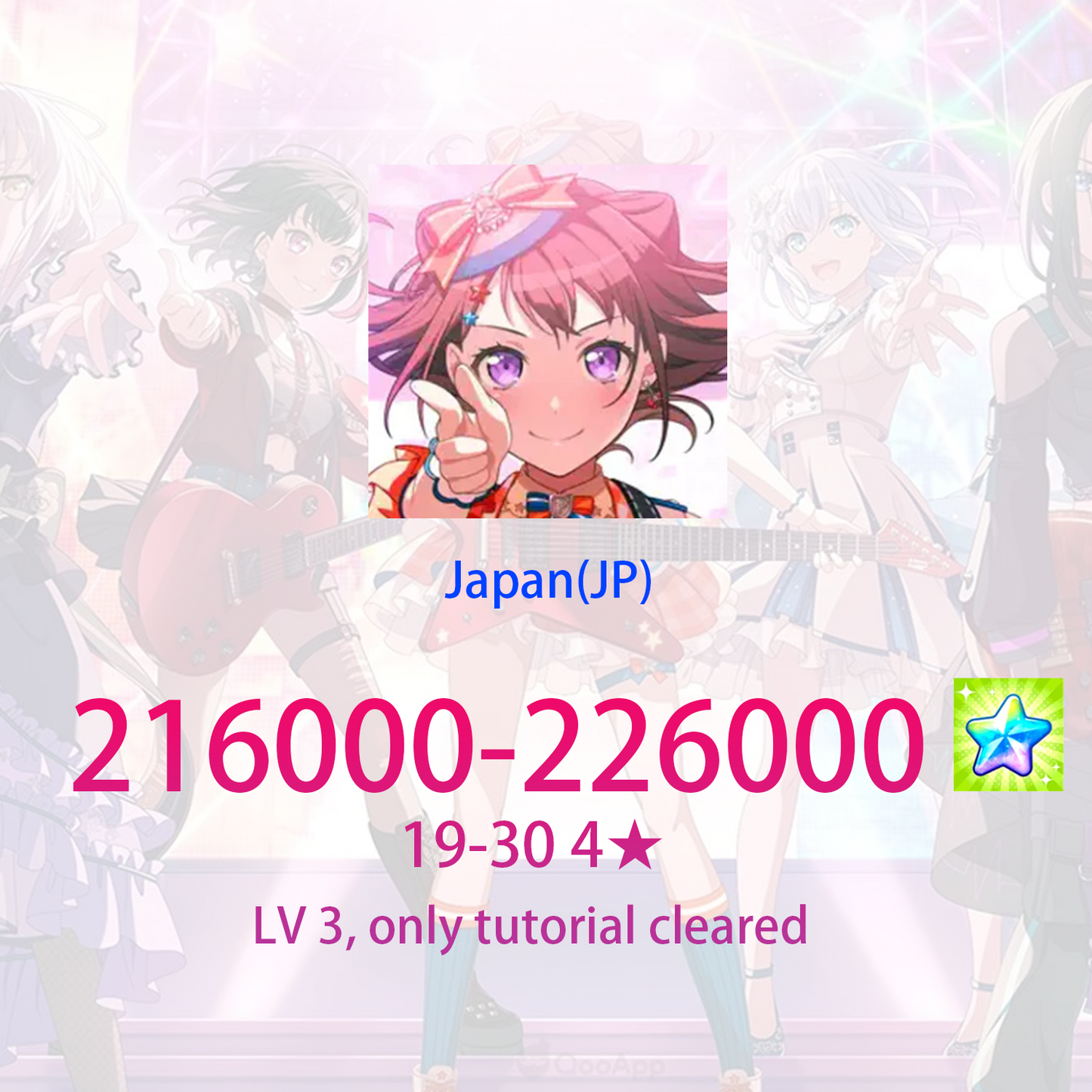 [JP] [INSTANT] 216000 gems + 19-30 4* BanG Dream! Girls Band Party/Bandori Starter Account-Mobile Games Starter