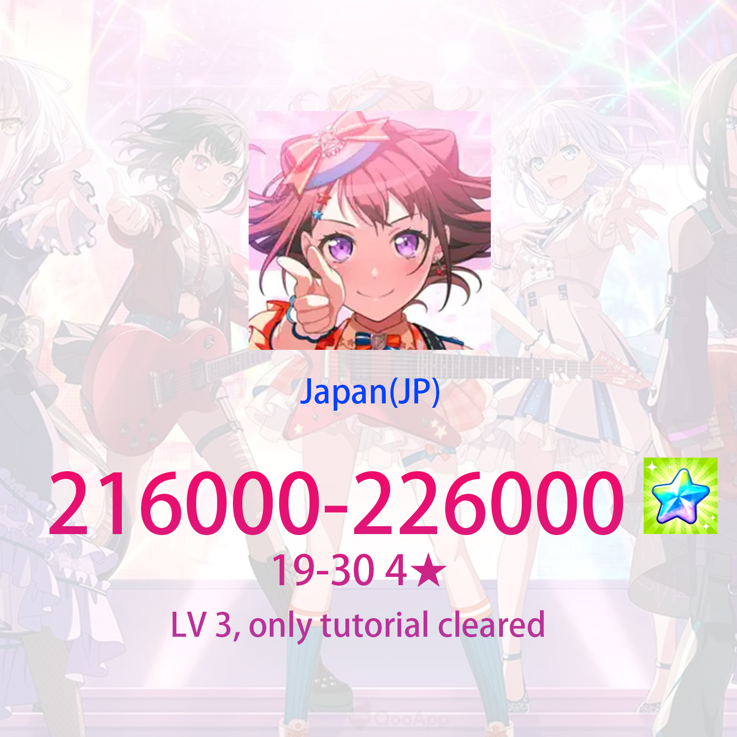 [JP] [INSTANT] 216000 gems + 19-30 4* BanG Dream! Girls Band Party/Bandori Starter Account-Mobile Games Starter