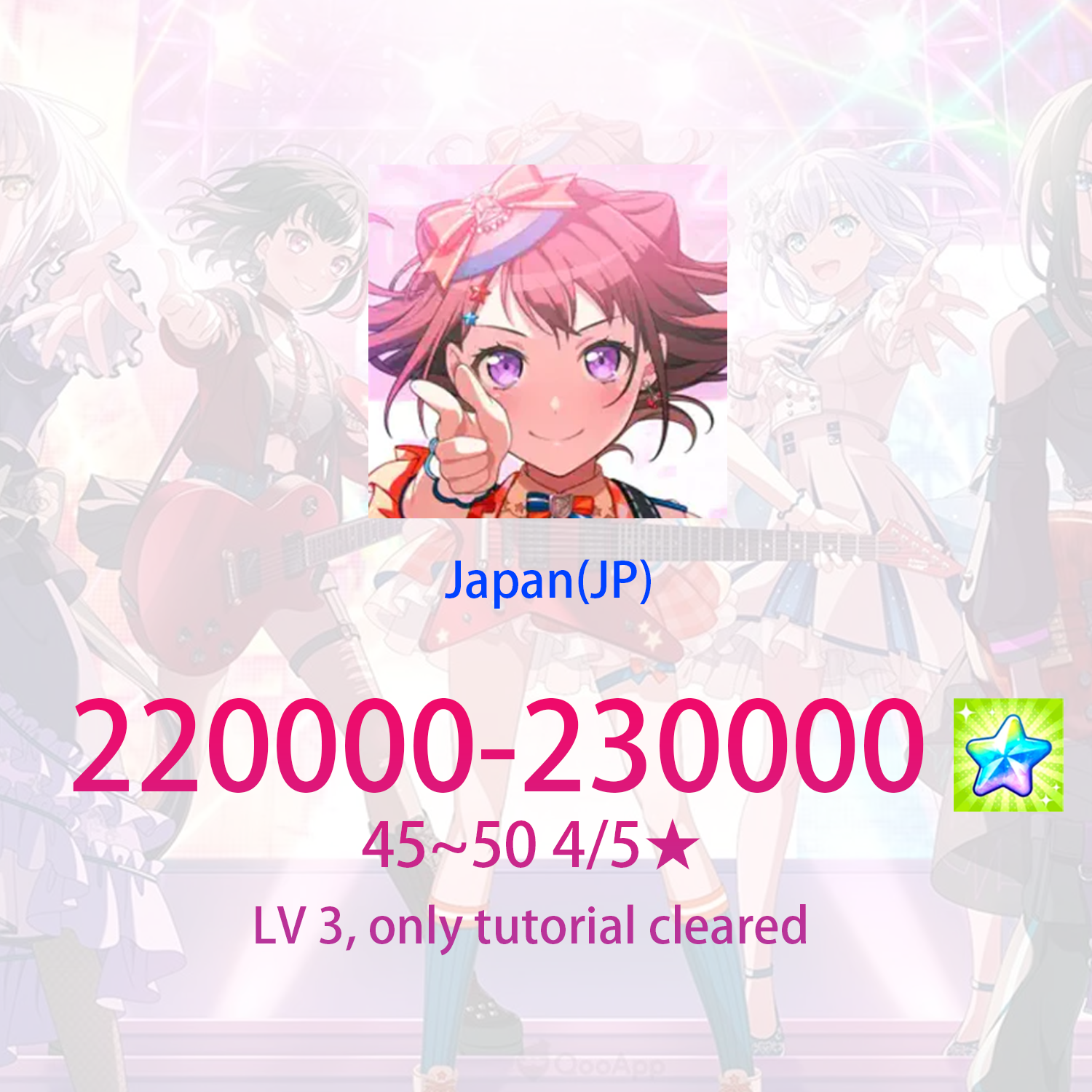 [JP] [INSTANT] 220000 gems + 45-50 4*/5* BanG Dream! Girls Band Party/Bandori Starter Account-Mobile Games Starter