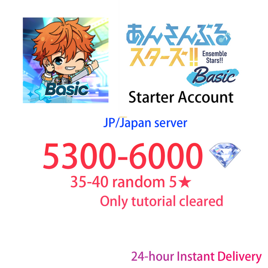 [JP] [INSTANT] 35~40 5★ + 5300~6000 gems | Ensemble Stars!! Basic Starter Account (see options)-Mobile Games Starter