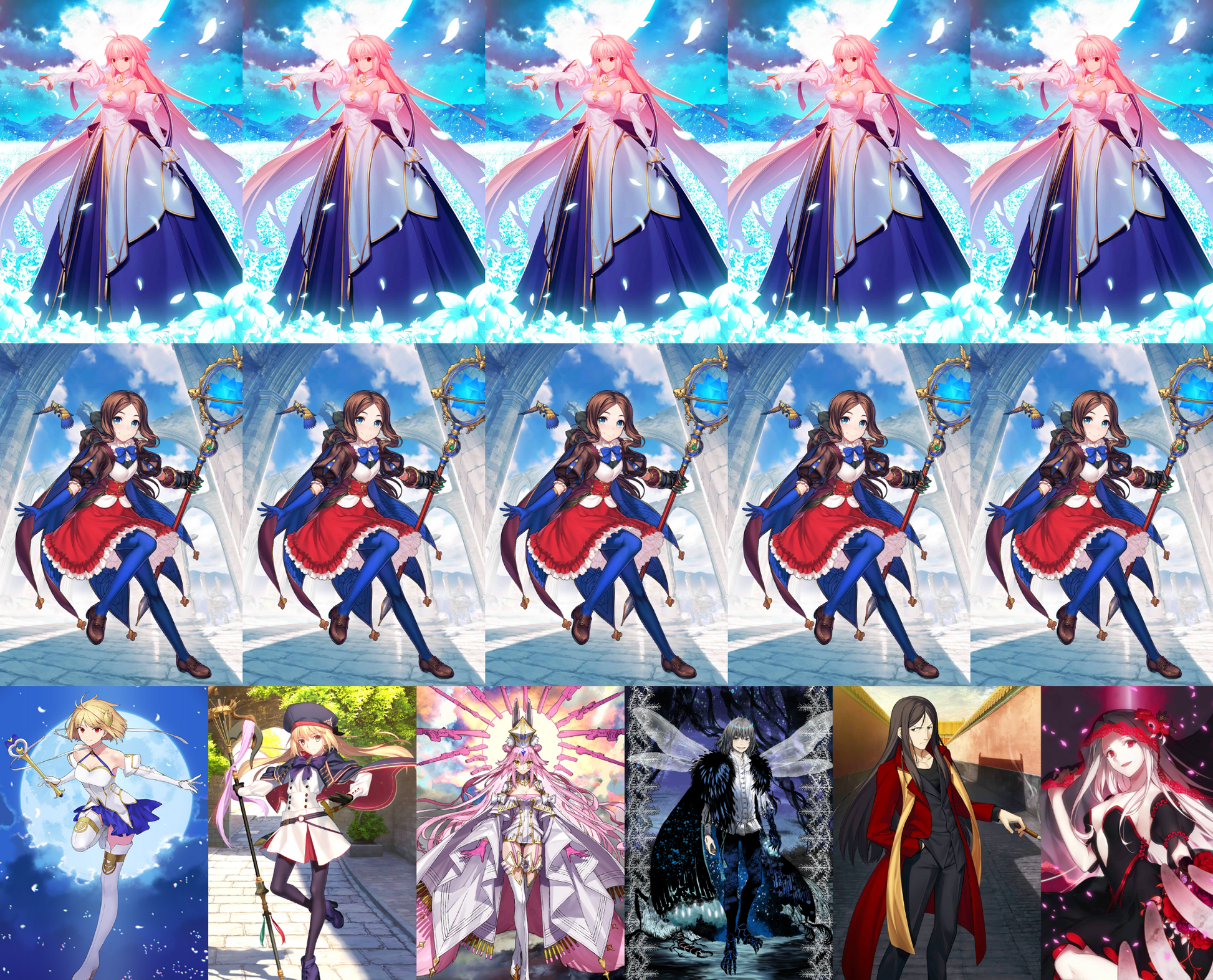 [JP] [INSTANT] double NP5 Arcueid NP5 Leonardo + Phantasmoon Castoria Koyanskaya Oberon BG FGO Fate Grand Order endgame account-Mobile Games Starter