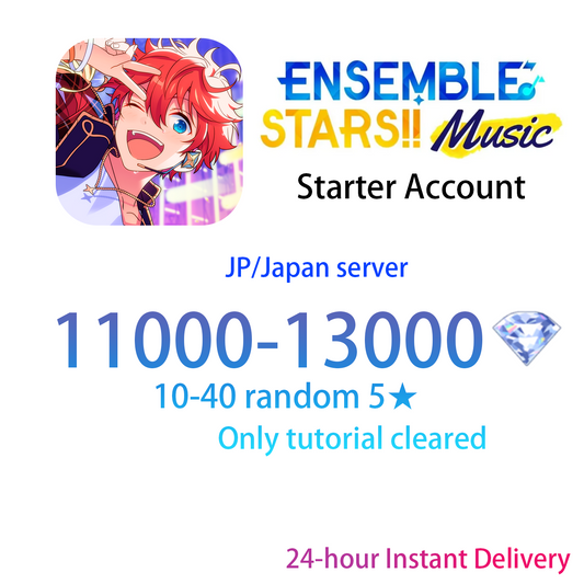 [JP] [INSTANT] Ensemble Stars!! Music 2~30 5★+ 9500-10000 gems Starter Account (see options)-Mobile Games Starter
