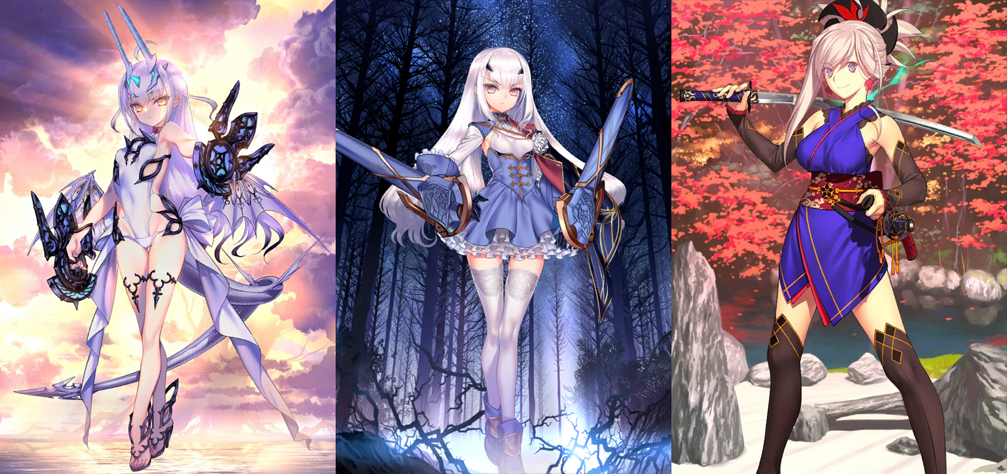 [JP] [INSTANT] FGO double Melusine Fairy Knight Lancelot + Musashi Fate Grand Order starter account-Mobile Games Starter