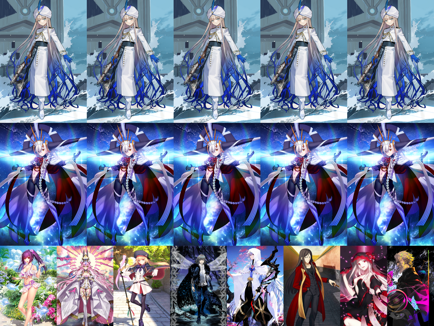 [JP] [INSTANT] FGO double NP5 Noah + NP5 U-Olga Marie + Koyanskaya Castoria Oberon Skadi Merlin Waver + 2000-4000SQ Fate Grand Order Nemo Unbeast endgame quartz account (see options)-Mobile Games Starter