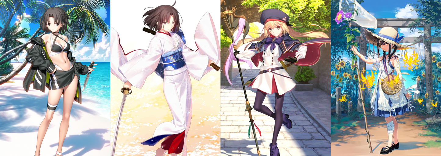 [JP] [INSTANT] FGO Jade Rabbit Shiki Artoria Caster + 2 random limited 5* + 1000SQ Fate Grand Order double Shiki starter account-Mobile Games Starter