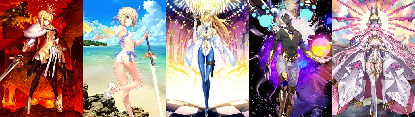 [JP] [INSTANT] FGO Lord Logres + Koyanskaya + Artoria (archer+ruler) Arjuna + 900-1000SQ Fate Grand Order starter account-Mobile Games Starter