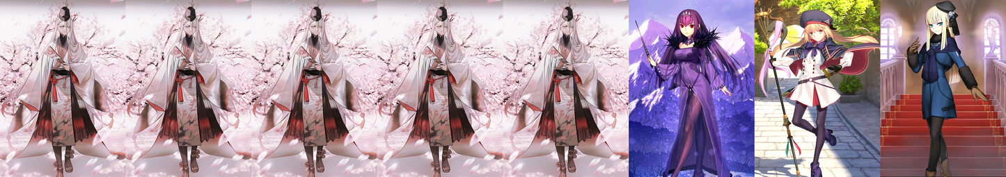 [JP] [INSTANT] FGO NP5 Hanasaka no Okina + Skadi Castoria Reines + 2~4 random limited 5* Fate Grand Order endgame quartz account-Mobile Games Starter