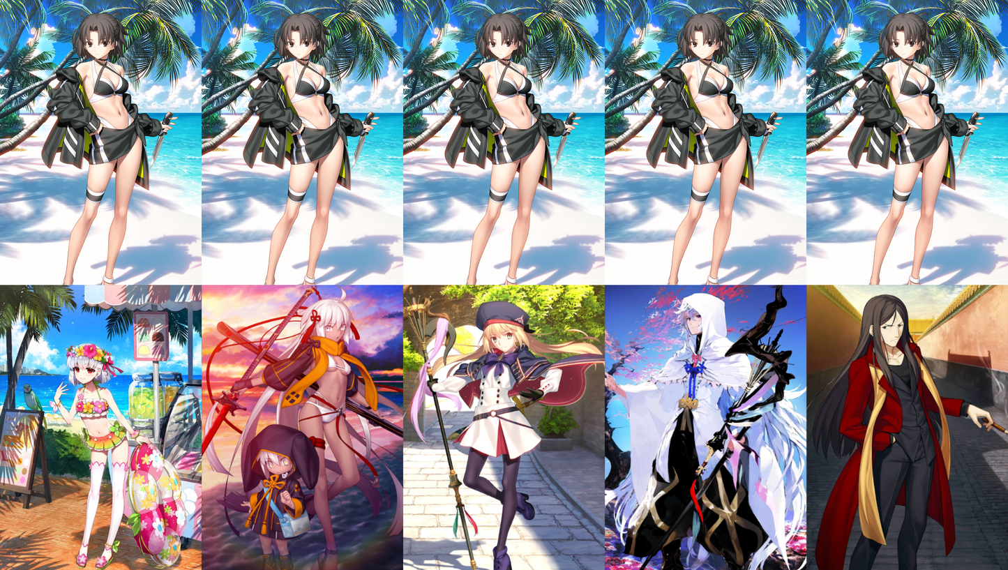 [JP] [INSTANT] FGO NP5 Jade Rabbit Shiki + Kama Okita Castoria Merlin Waver + 1700SQ Fate Grand Order endgame quartz account-Mobile Games Starter