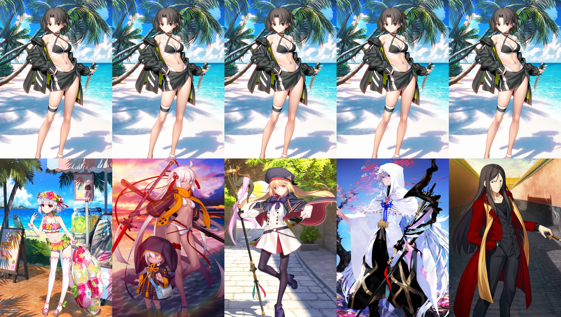 [JP] [INSTANT] FGO NP5 Jade Rabbit Shiki + Kama Okita Castoria Merlin Waver + 1700SQ Fate Grand Order endgame quartz account-Mobile Games Starter