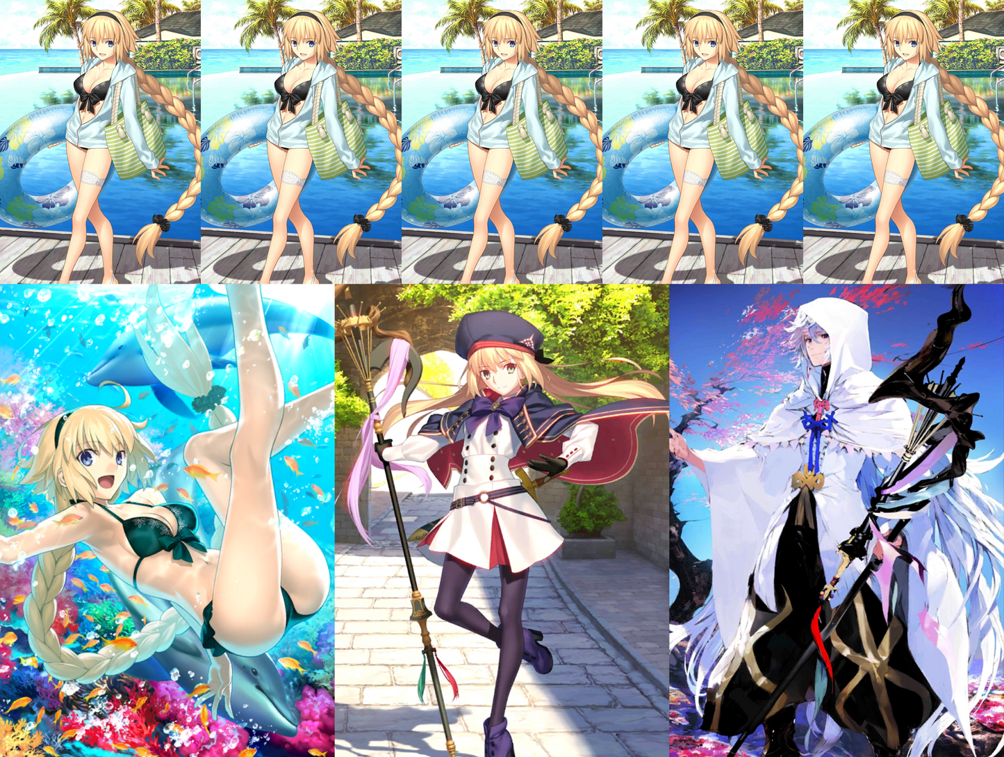 [JP] [INSTANT] FGO NP5 Jeanne archer + Castoria Merlin 5Frankenstein Fate Grand Order endgame account-Mobile Games Starter