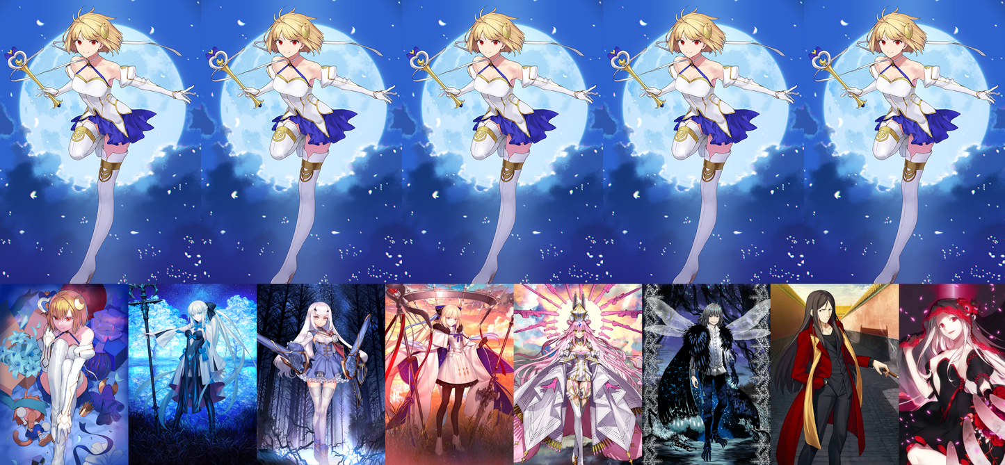 [JP] [INSTANT] FGO NP5 Phantasmoon + Morgan Melusine Tonelico Koyanskaya Oberon + 1000~1500SQ + BG Fate Grand Order endgame quartz account-Mobile Games Starter