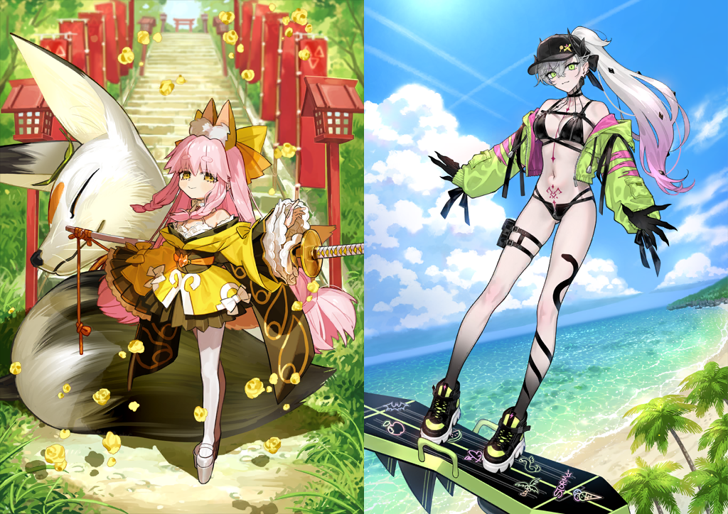 [JP] [INSTANT] FGO Tamamo Aria Lilith rider + 4 random limited 5* + 800-1000SQ Fate Grand Order starter account-Mobile Games Starter
