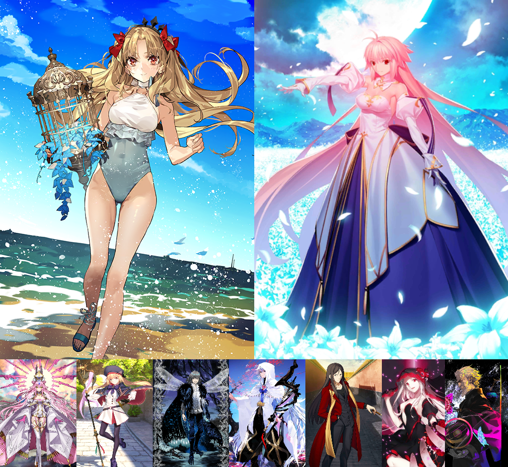 [JP] [INSTANT] NP2 Arcueid + Space Ereshkigal + Castoria Koyanskaya Oberon Merlin FGO Fate Grand Order endgame account-Mobile Games Starter