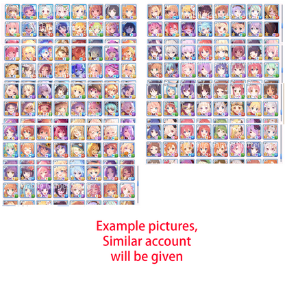 [JP] Priconne 80~100 x 3★ + 70000~120000 Jewels Resource Starter Account Princess Connect Re:Dive-Mobile Games Starter