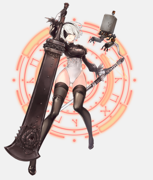 [JP] SINoALICE 2B + 20-40SS total(character or weapon) + 30000-40000 Magic Stones starter account-Mobile Games Starter