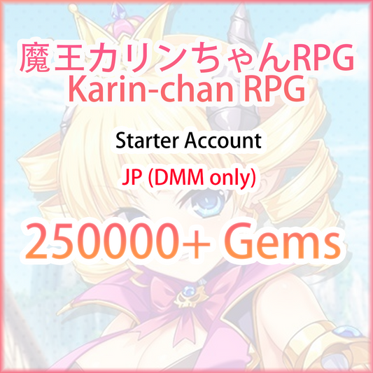 [JP/DMM] 250000-300000 Gems | 魔王カリンちゃん RPG Karin-chan RPG Starter Account (see options)-Mobile Games Starter