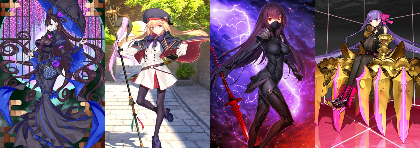 [JP]Fate Grand Order FGO Murasaki +Artoria Caster Castoria Scathach + 1-2x5* starter account-Mobile Games Starter