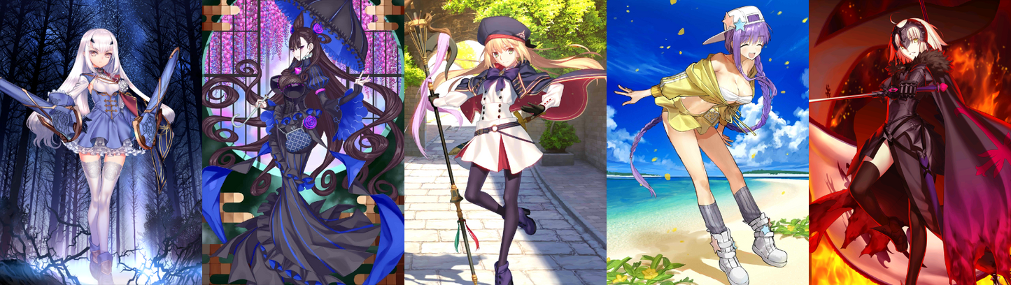 [JP]FGO Artoria Caster Castoria Murasaki Fairy Knight Lancelot Melusine Jeanne BB Fate Grand Order starter account-Mobile Games Starter