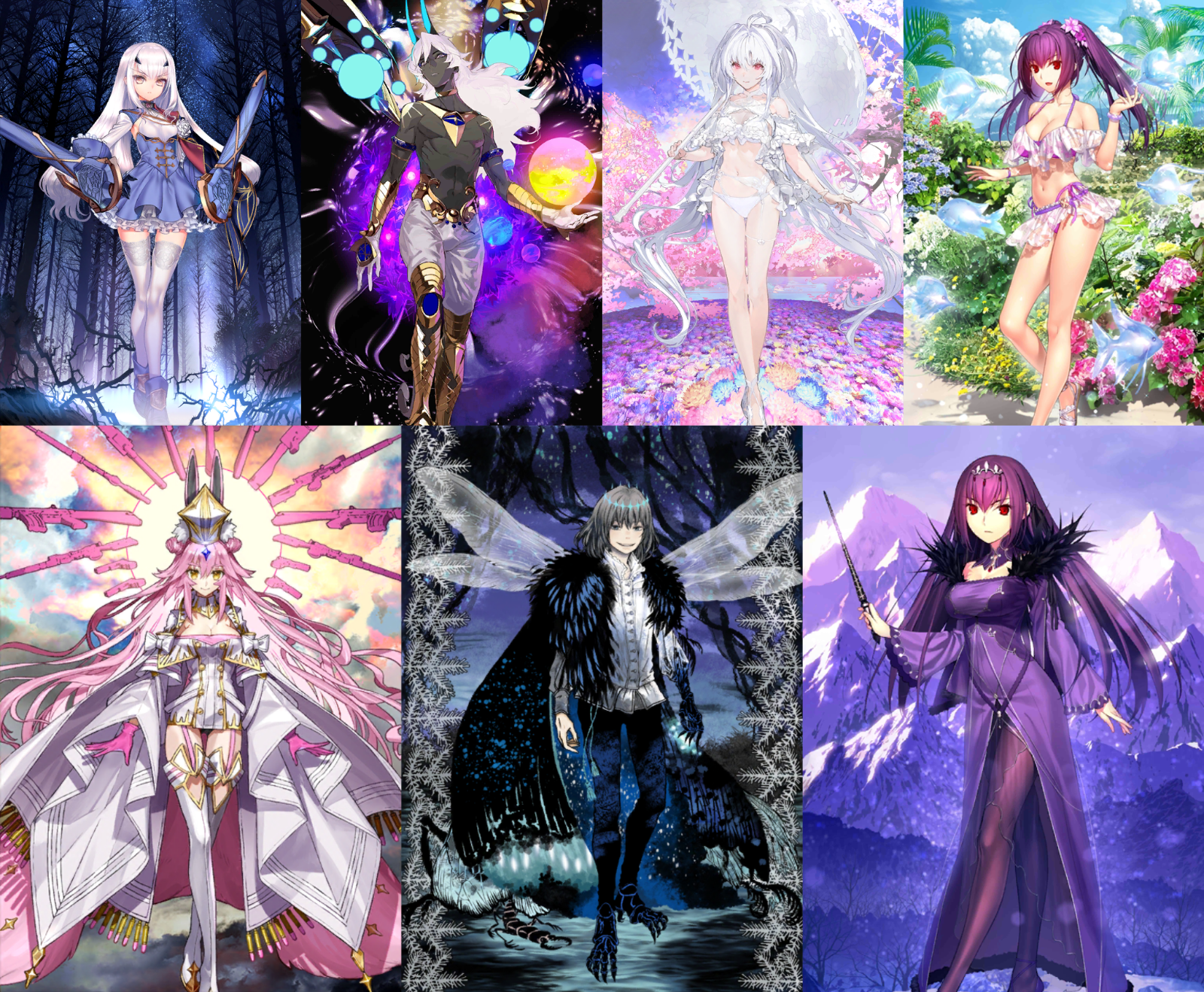 [JP]FGO Fairy Knight Lancelot Melusine Arjuna Lady Avalon Koyanskaya Skadi Oberon Fate Grand Order starter account-Mobile Games Starter