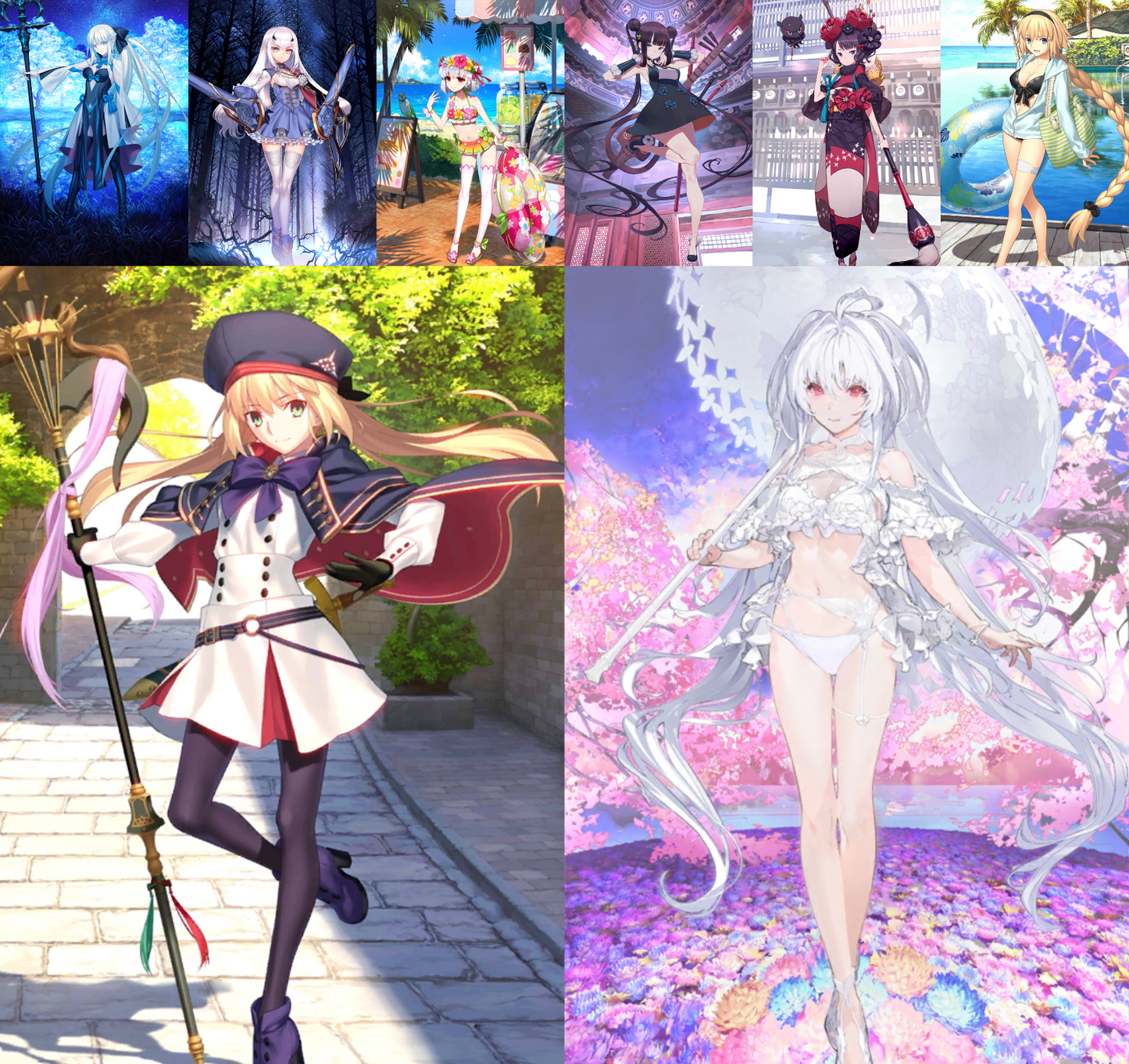 [JP]FGO Fairy Knight Lancelot Melusine Morgan Kama Yang Guifei Artoria Caster Castoria Lady Avalon Fate Grand Order starter account-Mobile Games Starter