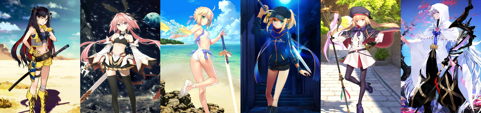 [JP]FGO Space Ishtar Artoria archer caster Merlin Astolfo MHX Fate Grand Order starter account-Mobile Games Starter