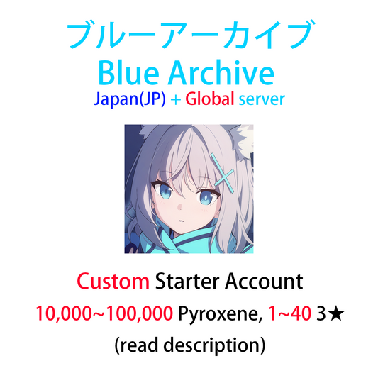 [JP/GLOBAL] Blue Archive Custom Starter Account (special sale, read description)-Mobile Games Starter