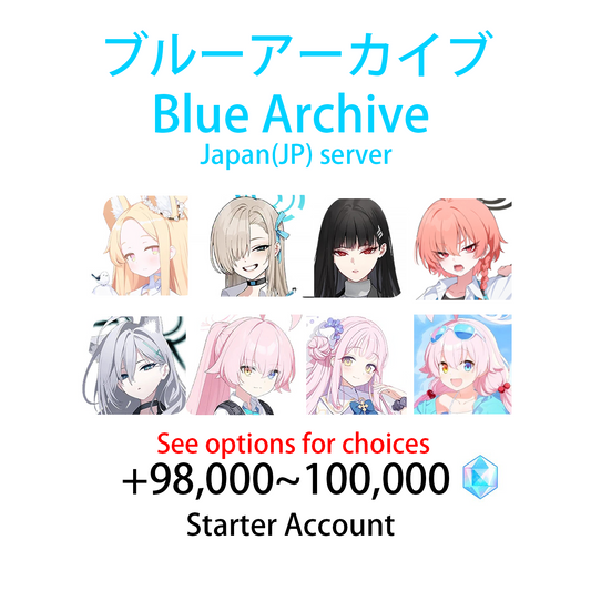 [JP][INSTANT] Blue Archive Seia Asuna + Rio Neru + 98,000~100,000 Pyroxene Starter Account (see options)-Mobile Games Starter