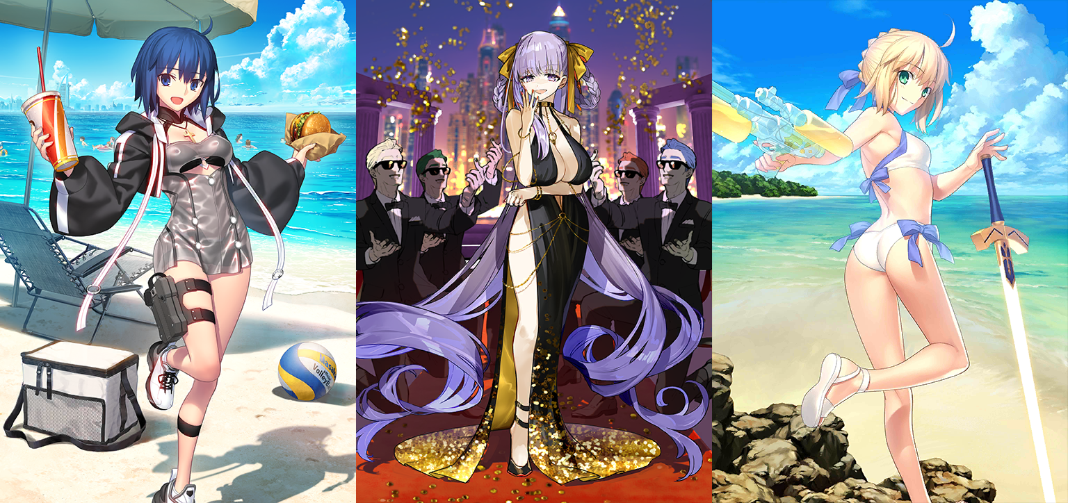 [JP][INSTANT] FGO NP2 Ciel + NP2 BB Dubai + Artoria archer Fate Grand Order Mysterious Executor C.I.E.L starter account-Mobile Games Starter