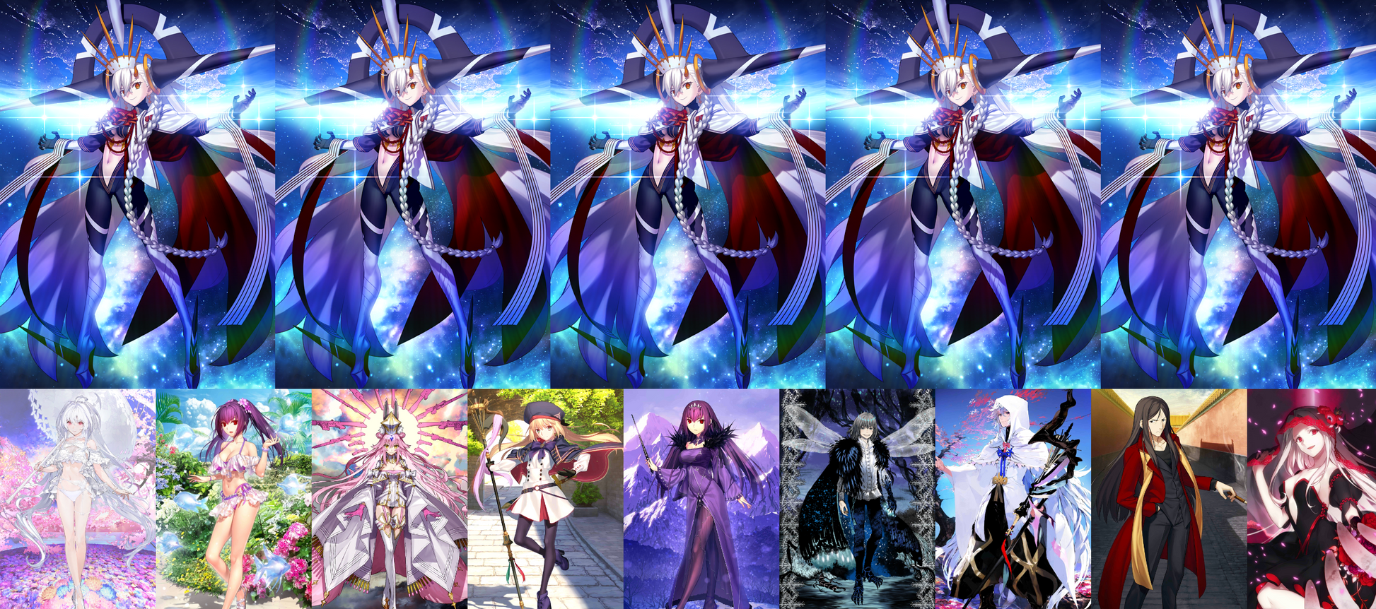 [JP][INSTANT] FGO NP5 U-Olga Marie + Koyanskaya Oberon Castoria double Skadi Merlin Lady Avalon Waver + Black Grail + 3000-4000SQ Fate Grand Order UnBeast endgame quartz account (see options)-Mobile Games Starter