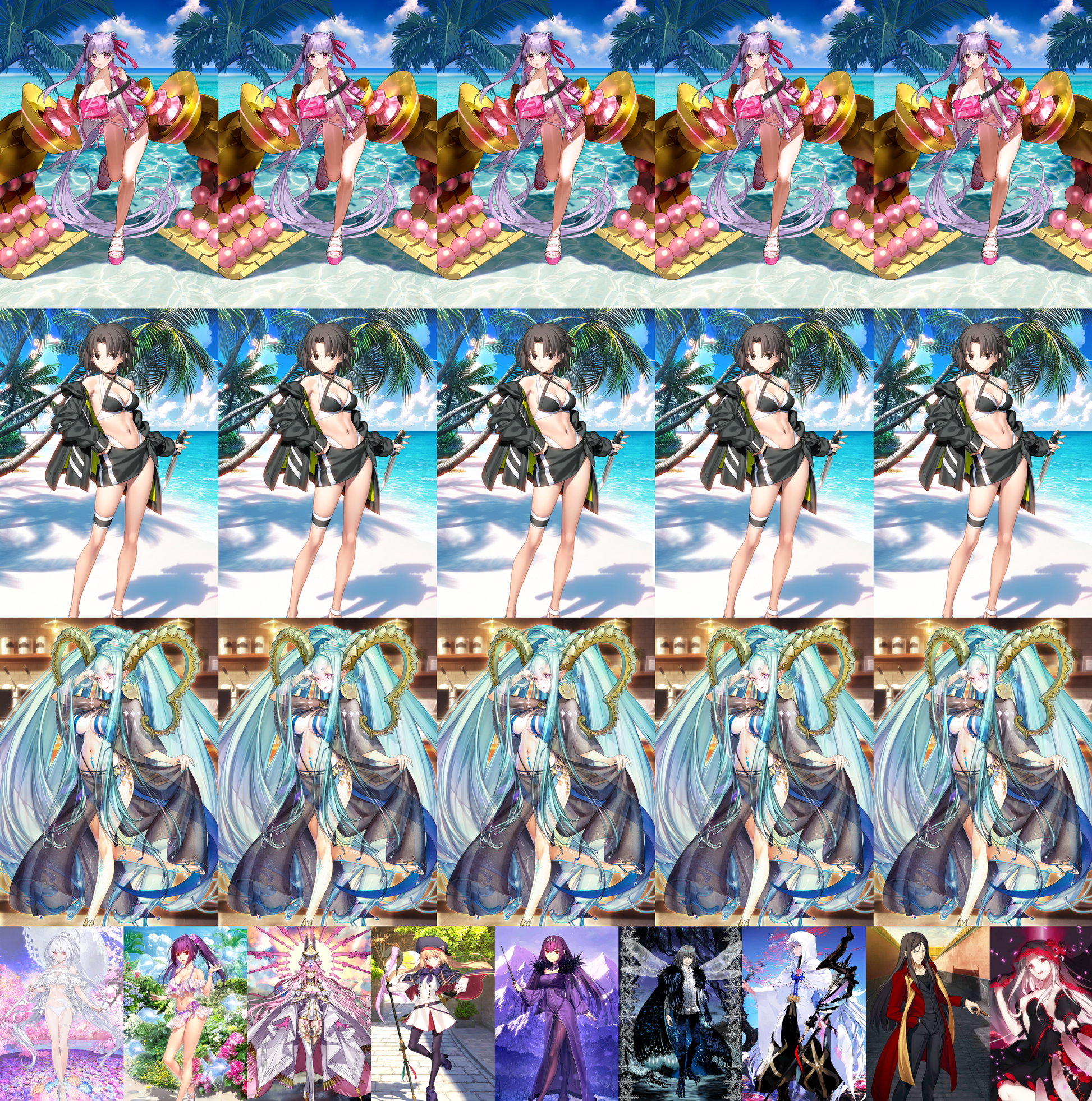 [JP][INSTANT] FGO Triple NP5 Passionlip NP5 Shiki NP5 Tiamat + Lady Avalon Koyanskaya Oberon Castoria Skadi Merlin Waver + Black Grail + 0-3000SQ Fate Grand Order endgame quartz account (see options)-Mobile Games Starter