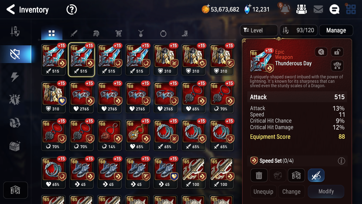 [KOREA][INSTANT] Epic 7 Seven 5ML Peira New Moon Luna Straze Sage Baal Commander Pavel + 52ML pulls + 20 Speed + 4 Sets Gear Starter Account-Mobile Games Starter