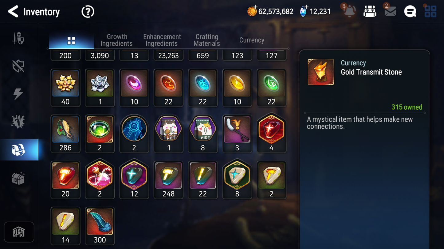 [KOREA][INSTANT] Epic 7 Seven 5ML Peira New Moon Luna Straze Sage Baal Commander Pavel + 66ML pulls + 2x 20 Speed + 4 Sets Gear+ Luna Skin Starter Account-Mobile Games Starter