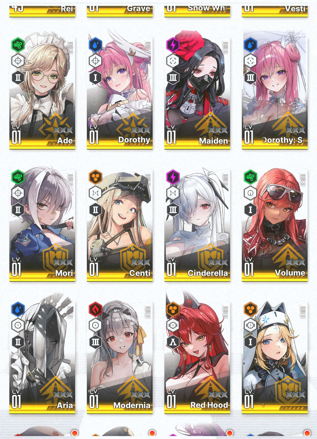 [NA] EN GODDESS OF VICTORY NIKKE 16SSR Modernia+skin+Red Hood+Skin+Limited Dorothy: Serendipity+Cinderella+Grave+Centi+Aria+Rei++ starter account-Mobile Games Starter
