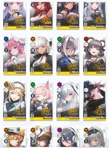 [NA] EN GODDESS OF VICTORY NIKKE 17SSR MLB 4X Red Hood+Skin+Cinderella+Dorothy+Harran+Rapunzel+Noah+Yan+Sugar++ starter account-Mobile Games Starter