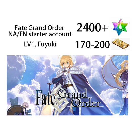 [NA] Fate Grand Order FGO 2400-2500SQ / 170-200 tickets starter account-Mobile Games Starter