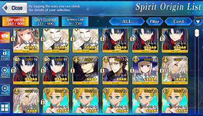 [NA] Fate Grand Order FGO NP5 Space Ishtar +Altria Caster + 1-2x5* starter account-Mobile Games Starter