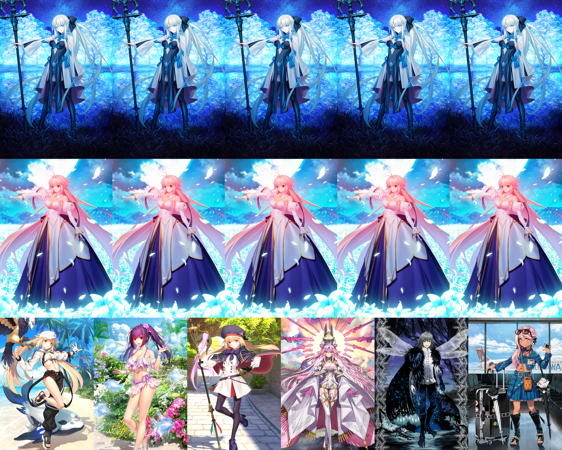 [NA] FGO double NP5 Arcueid + NP5 Morgan + Altria Caster Berserker + Altria Caster Koyanskaya Oberon Skadi ruler + Chloe Fate Grand Order Archetype: Earth NP5 endgame account-Mobile Games Starter