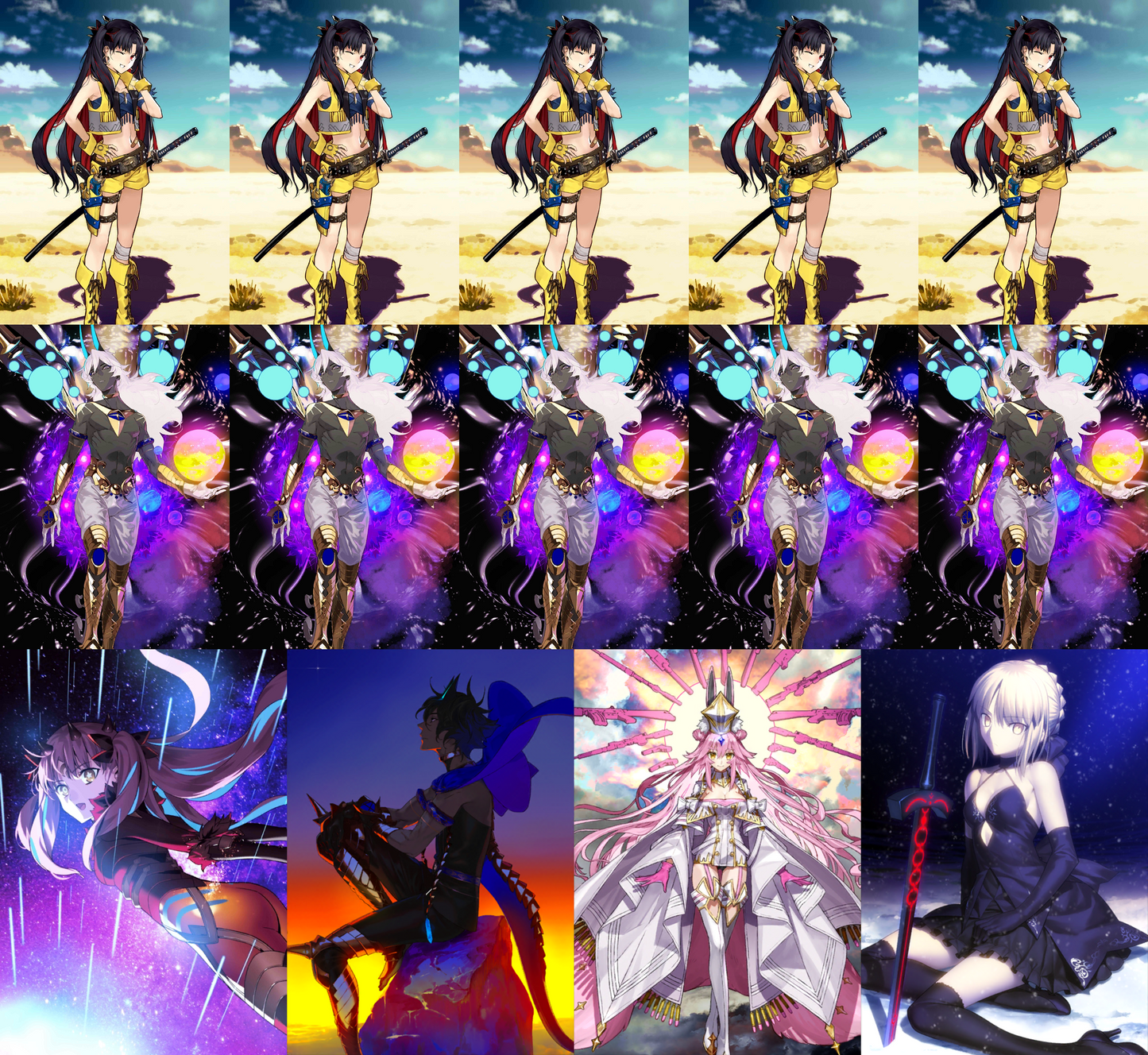 [NA] FGO double NP5 Space Ishtar + NP5 Arjuna alter + Koyanskaya Altria alter Fate Grand Order endgame LB6 account-Mobile Games Starter