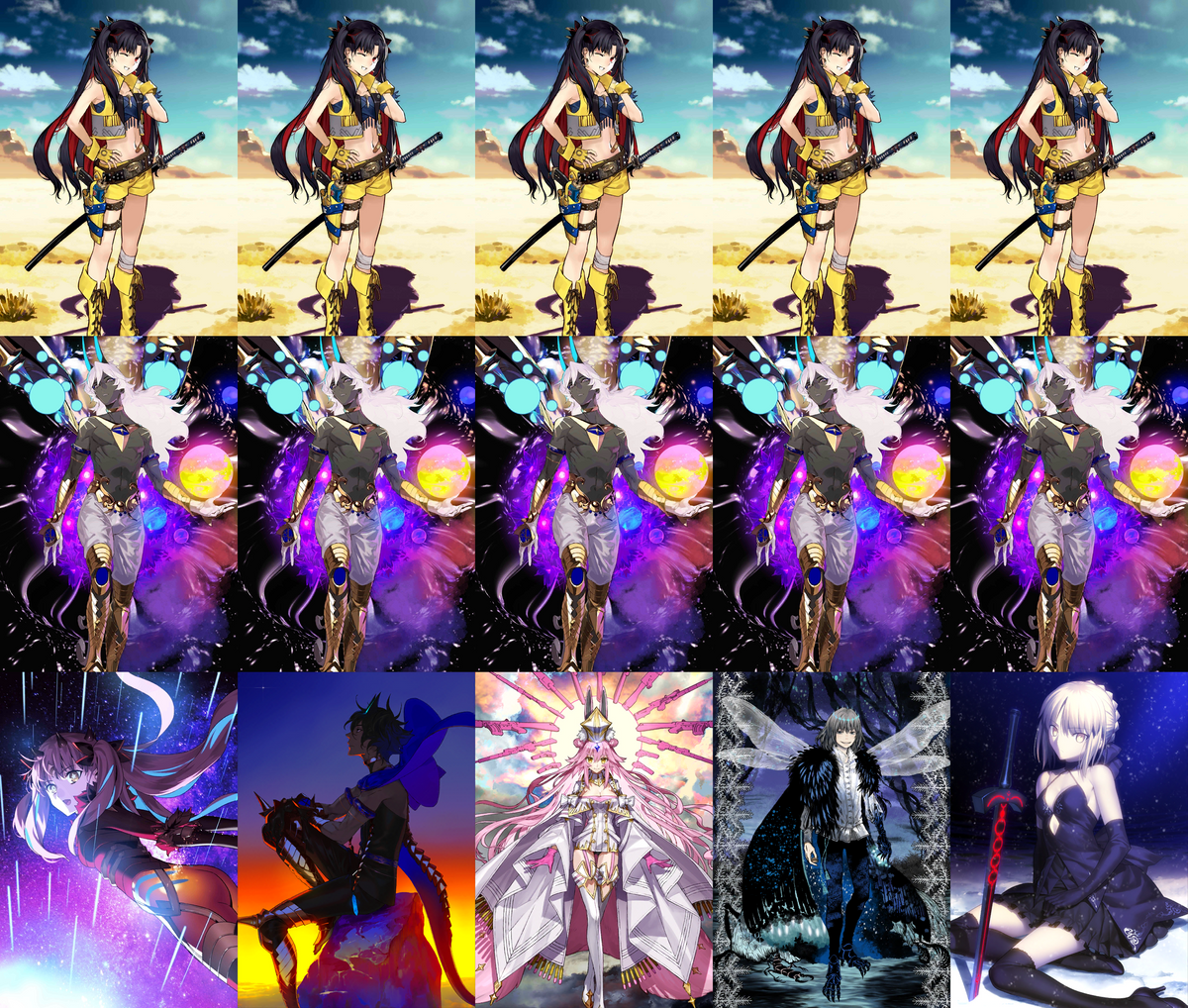 [NA] FGO double NP5 Space Ishtar + NP5 Arjuna alter + Koyanskaya Oberon Altria alter Fate Grand Order endgame LB6 account-Mobile Games Starter