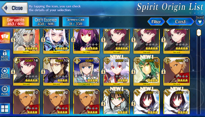 [NA] FGO NP4 Bazett +Skadi Tam Lin Lancelot Melusine + 500-700SQ Fate Grand Order starter account-Mobile Games Starter