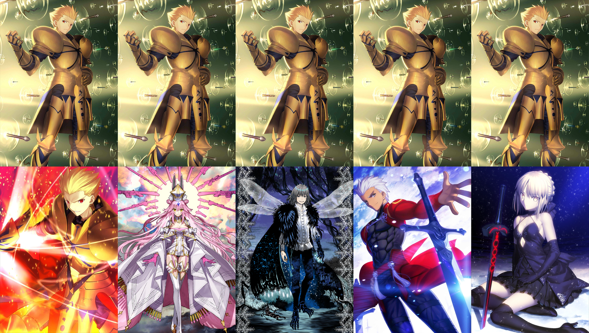 [NA] FGO NP5 Gilgamesh + Koyanskaya Oberon+ 5Emiya 5Altria alter + 1000SQ Fate Grand Order starter account-Mobile Games Starter