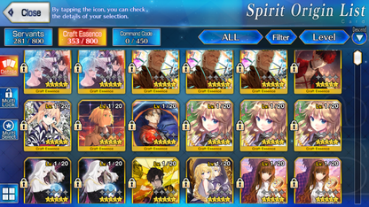 [NA] FGO NP5 Morgan 5Gawain 5Tristan +Koyanskaya Oberon + 1000SQ Fate Grand Order starter account-Mobile Games Starter