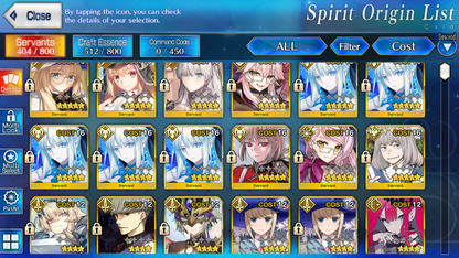 [NA] FGO NP5 Morgan + Aesc Dark Koyanskaya Oberon Altria Caster BG Kscope Fate Grand Order starter account-Mobile Games Starter