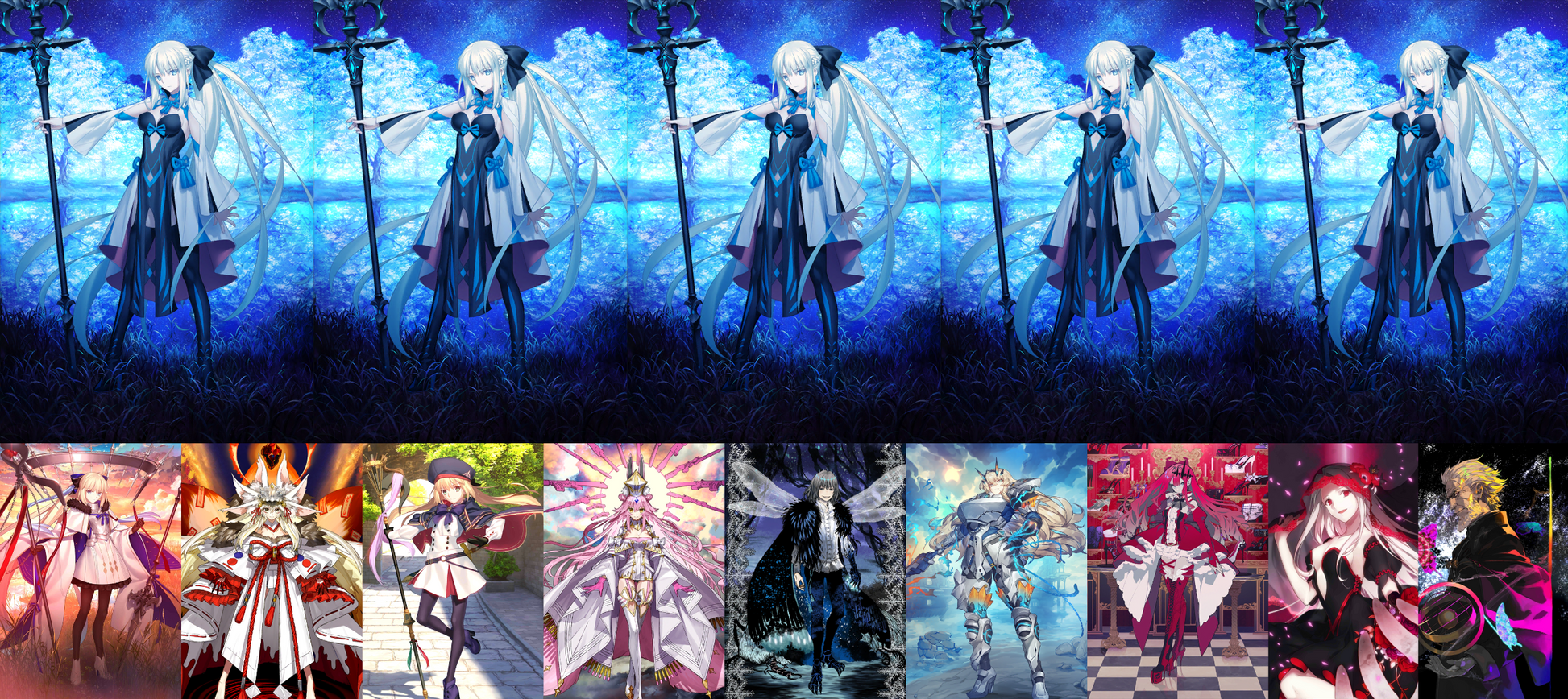 [NA] FGO NP5 Morgan + Aesc Dark Koyanskaya Oberon Altria Caster BG Kscope Fate Grand Order starter account-Mobile Games Starter