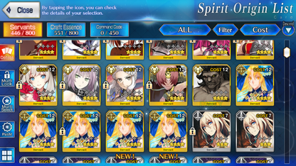 [NA] FGO NP5 Morgan + Aesc the Savior Altria Caster Koyanskaya Oberon BG Kscope Fate Grand Order starter account-Mobile Games Starter