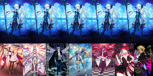 [NA] FGO NP5 Morgan + Aesc the Savior Koyanskaya Oberon BG Kscope + 500SQ Fate Grand Order starter account-Mobile Games Starter