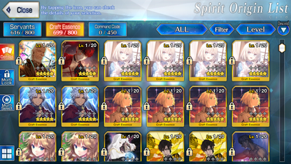 [NA] FGO NP5 Morgan + Aesc the Savior + Tam Lin Lancelot + Altria Caster Koyanskaya Oberon BG Kscope Fate Grand Order endgame account-Mobile Games Starter