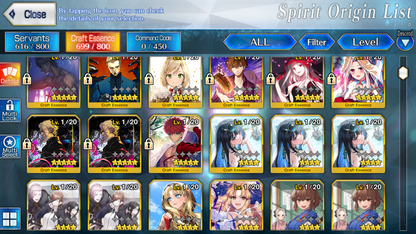 [NA] FGO NP5 Morgan + Aesc the Savior + Tam Lin Lancelot + Altria Caster Koyanskaya Oberon BG Kscope Fate Grand Order endgame account-Mobile Games Starter